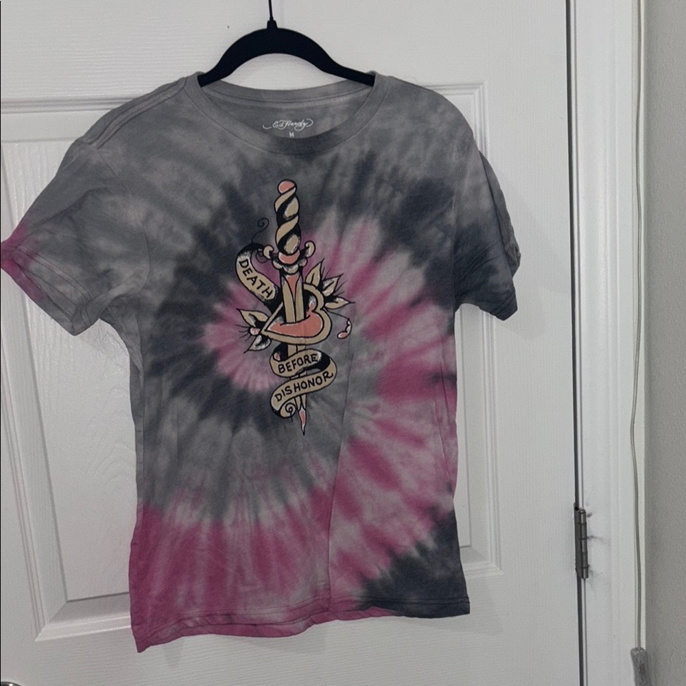 Ed Hardy Tie-Dye Graphic Tee